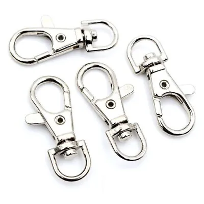 20 Pcs Swivel Lobster Clasps Metal Swivel Lanyard Snap Chain Silver • $2.99