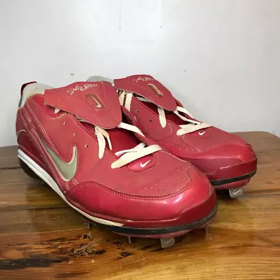 Nike Mens Air Show Elite Mvp Baseball Shoes Red 334339-611 Low Top Cleats 13.5 • $7.53