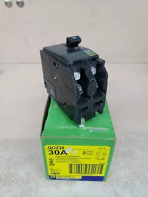 1 New Square D QO230 2 Pole 30 Amp 240V Type QO Plug In Yellow Circuit Breaker • $23.39