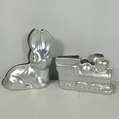 Wilton 3D Cake Mould Tin Vintage Rabbit Train Retro 1970s Baking Party • £18.22