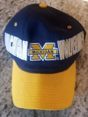 Starter Michigan Wolverines 100% Wool Snapback Hat Cap Vintage The Natural 67879 • $11.50
