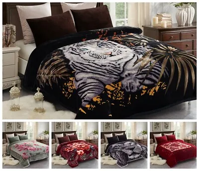 King Queen Mink Fleece Warm Blanket Bedding Blanket Throws For Winter Autumn • $40.84