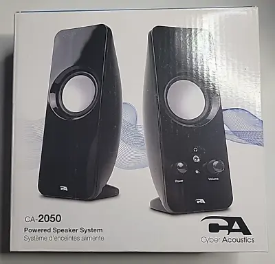 🔥Cyber Acoustics CA-2050 2.0 Speaker System 3.5mm Stereo Multimedia Desktop • $16.99