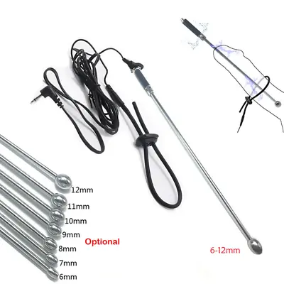 Male Electric E-stim Stretcher Urethral Sounding Rod Penis Plug Dilator Metal • $6.99