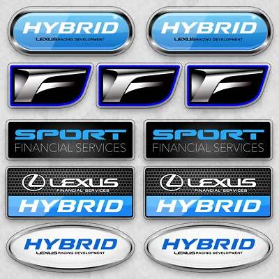 $8.99 • Buy For Lexus Racing Hybrid F Sport Car Logo Sticker Vinyl 3D Decal Stripes Decor