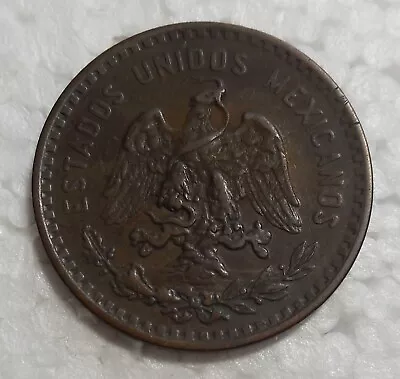 1916 Mo MEXICO 5 CENTAVOS BRONZE COIN =VF-XF= SEMI KEY DATE • $29.99