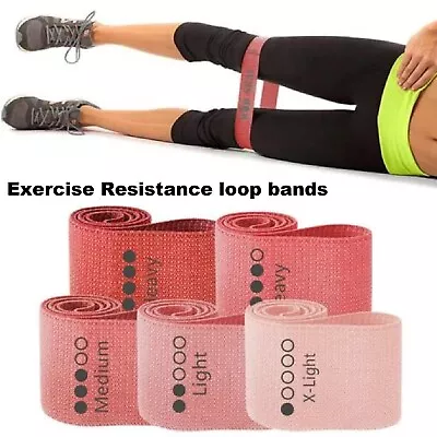 Heavy Duty Exercise Resistance Bands Gym Yoga Loop Set 5Pcs Fitness Workout Band • $29.99