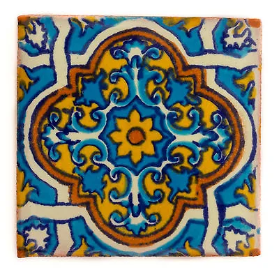 £1.79 • Buy Hector - Handmade Mexican Ceramic Talavera Large 10.5cm Tile Ethically Sourced