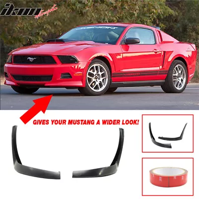 Fits 10-12 Ford Mustang V6 XE Style 2PCS Front Bumper Lip Splitters Spoiler PU • $79.99