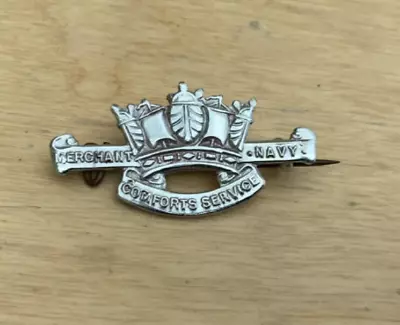 Vintage WW2 Merchant Navy Comforts Service Pin Badge Military Memorabilia • £6.49