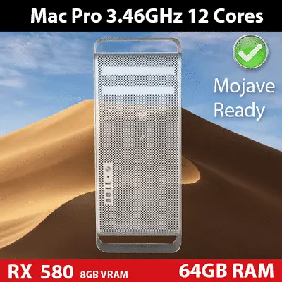 2012 Mac Pro  | 3.46GHz 12-Core | 64GB | 1TB NVMe SSD | AMD 580 RX 8GB • $1275