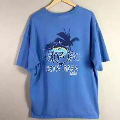 Classic Costa Maya Mexico Swordfish T Shirt Blue 3XL XXXL  • $25