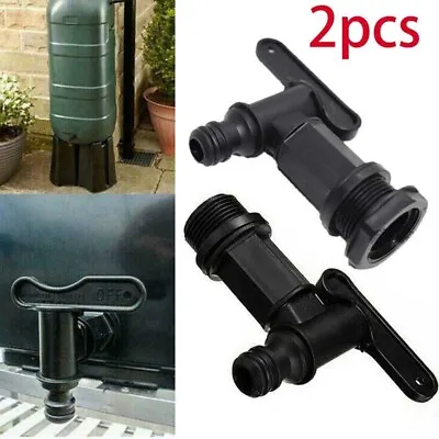 2x Replacement Water Butt Tap Barrel Plastic Adaptor Beer Home Rain Brews • £4.88