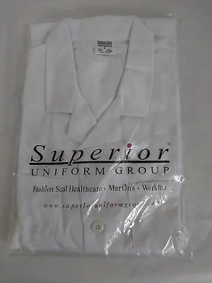 Fashion Seal Healthcare Lab Coat Size Medium Bright White NEW • $10.95