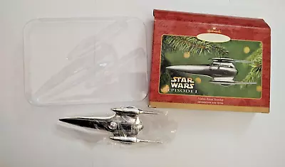 Hallmark Keepsake Ornament Star Wars Episode 1 Naboo Royal Starship Silver • $11