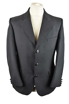 BURBERRY Grey Blazer Jacket Size S Mens P Maloney Vintage Button Up Smart • £58.28