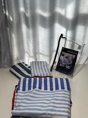 Tommy Hilfiger KING Mariner’s Cove Cotton Duvet Cover & Two King Shams STRIPES • £120.47