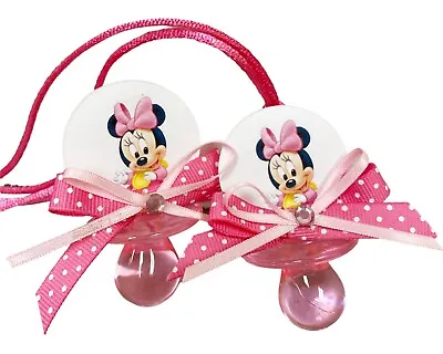 12 Pc Baby Mickey Mouse & Friends Pacifier Necklace Baby Shower Party Game Favor • $16.95