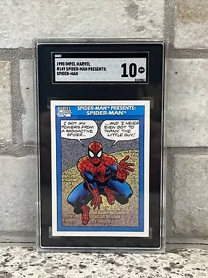 1990 Impel Marvel Universe #149 Spider-Man Presents Spider-Man SGC 10 GEM MINT • $99