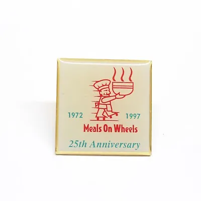 Meals On Wheels 25th Anniversary 1972-1997 Pin Lapel Enamel Collectible • $8.98