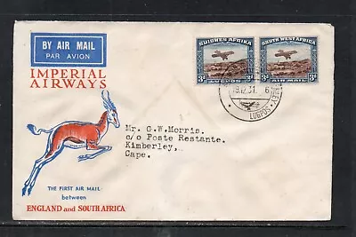 Imperial Airways Flight Cover England South Africa- But Details Don't Agree? • £3.95