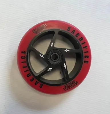 Sacrifice 110mm Stunt Scooter Wheel (Single Wheel) - Red/Black *EX DISPLAY* • £20