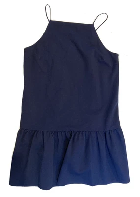 $55 • Buy Asos Size Aus 16 BNWT Navy Blue Dress With Ruffle Hem EU44 UK16 US12