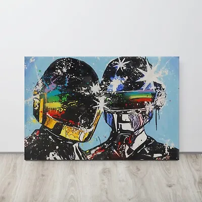 Alec Monopoly Canvas Print Daft Punk 2021 Graffiti Art Framed Wall Picture • $190