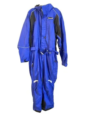 Marker Ski Suit Mens One Piece Snowsuit Snow Vintage Waterproof Retro XL Blue • $126