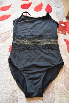 £15 • Buy Bloch Mirella Lace Front And Back Waist Camisole Leotard - Black   M2112