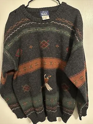Vintage Woolrich Men’s  Wool Sweater Wildlife Duck Colorful XL • $29.99