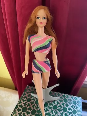 Barbie:  VINTAGE Redhead TWIST & TURN STACEY Doll W/mod Bathing Suit • $179