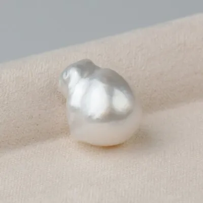 $19.90 • Buy 11.4×14MM Baroque Australian White South Sea Loose Pearl Undrilled,10.1Carat