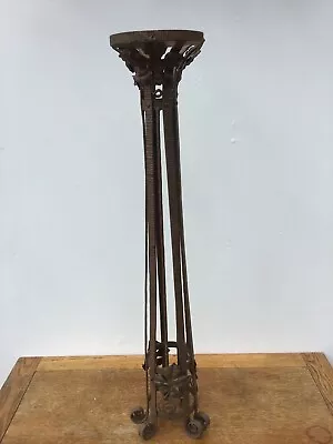 STUNNING LARGE ART DECO WROUGHT IRON STAND / LAMP EDGAR BRANDT ?  1920s 83cm • £249.99