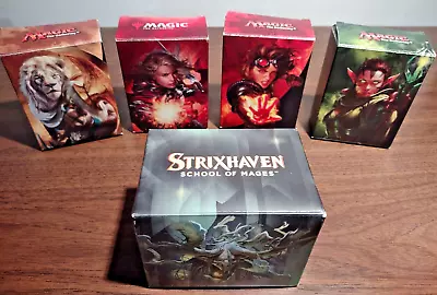 Magic The Gathering 4 EMPTY Plainswalker Deck Boxes & 1 Empty Commander Deck Box • $12.85