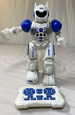 Xtrem Bots Smart Bot Hi-Tech Robot USB 50 Actions Blue White ROBOT + REMOTE • $19.95