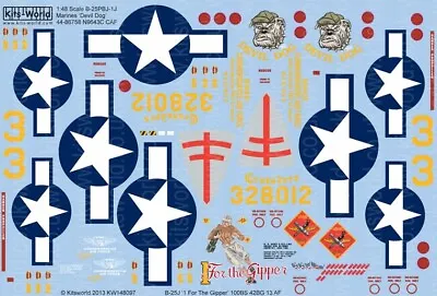 Warbird Decals 148097 1/48 B25J Devil Dog 1 For The Gipper • $18.99