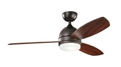Kichler LED Ceiling Fan Vassar Olde Bronze 3-Blades 52 Inch • $300.10