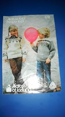 Alafoss Lopi Children's Sweater Knitting Pattern 178 • £5.50