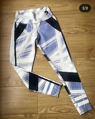 New Colombian Leggings - Compression Abdominal Control - White&Blue • $15