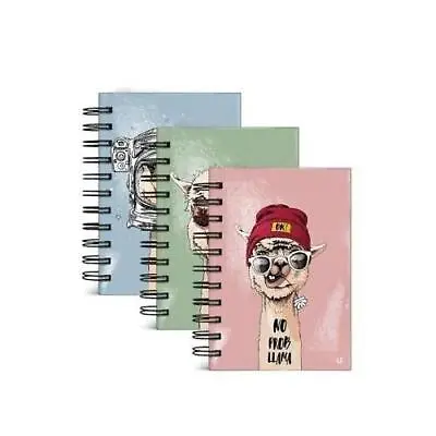 A6 Fun Llama Hardback Spiral Notebook Planner Writing Pad Notes School Book • £3.27