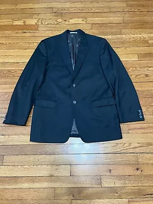 VERSACE Mens Blazer Jacket Size 52 (US 42R) Black Wool 2 Button Sport Coat • $84.95