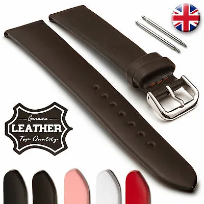 £5.99 • Buy Fine Calf Leather Watch Strap Band Man Women8/10/12/14/16/18/20/22mm Replacement