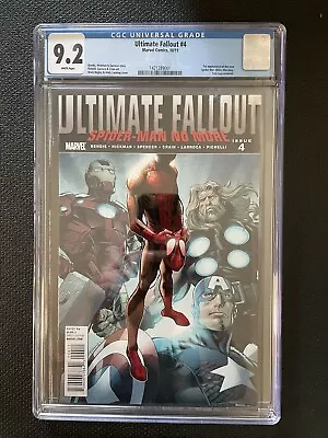 ULTIMATE FALLOUT #4 CGC 9.2 First Appearance MILES MORALES 1st Print 2011!! • £357.55