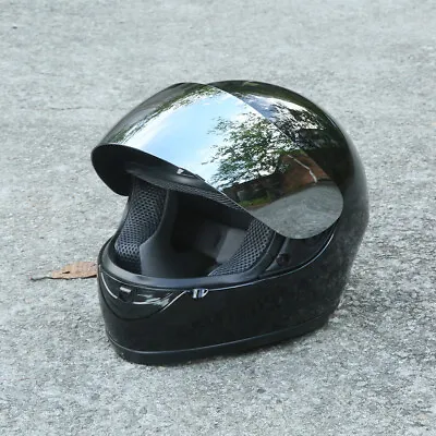 DOT Helmet Adult Full Face Motorcycle Bike Street Bike Racing Silver Visor • $39.99