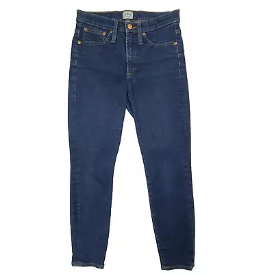 J.Crew Denim 9  High Rise Toothpick Jeans Petite Womens Size 27P Tapered Blue • $24.99