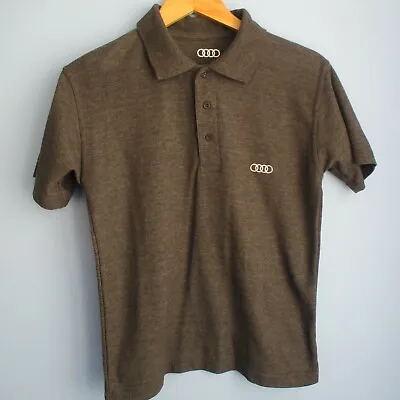 £7.99 • Buy Audi Polo Shirt Men's Embroidered Logo Charcoal Dark Grey Size Extra Small XS