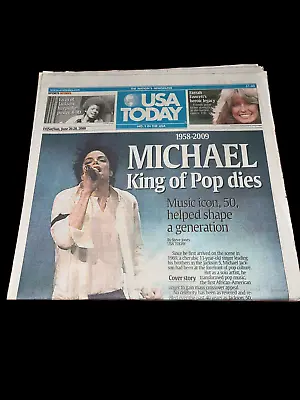 USA TODAY Michael Jackson Death Newspaper • $8