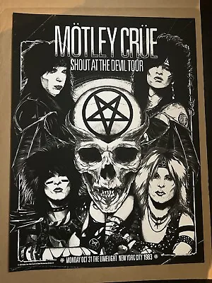 Motley Crue Poster Limelight NYC 1983 Gig Metal Rock 80s Tommy Lee Vince Neil • $84.99