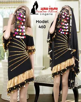 Egyptian Belly Dance Dress Iskandrani Costume Galabeya Fallahi  Melaya Dress  • £27.59